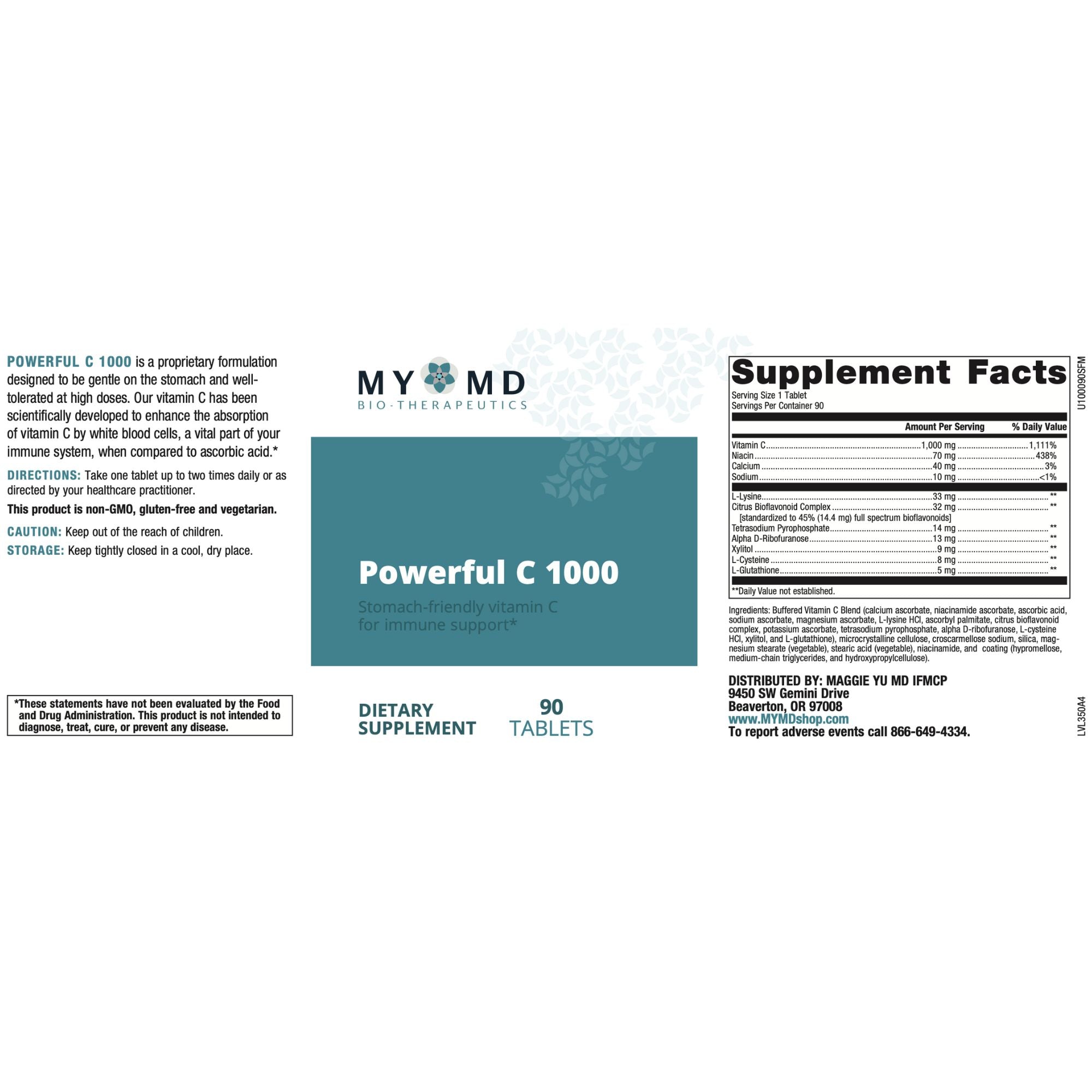 POWERFUL C 1000 - Highly absorbable and tolerated Vitamin C