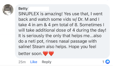 SINUPLUS for Allergies, Asthma, Post Cold Coughing